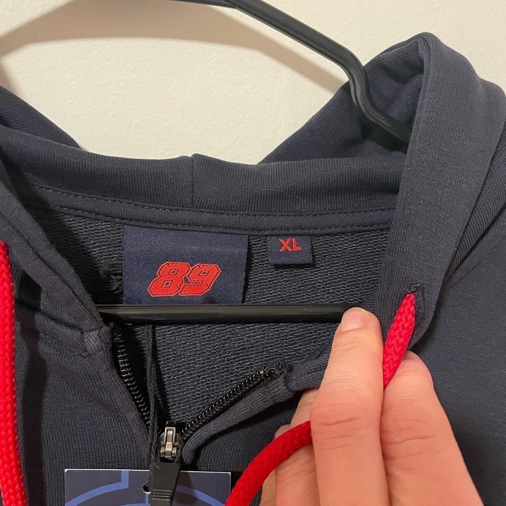 NWT Jorge Martin Moto GP Zip Up Hoodie Navy and Red Men’s XL - Picture 4 of 11